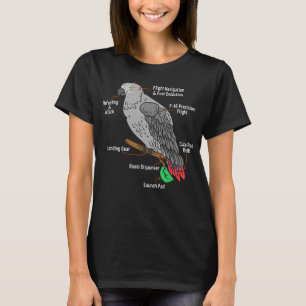 Camiseta Anatomía humorística de un Mascota africano de lor