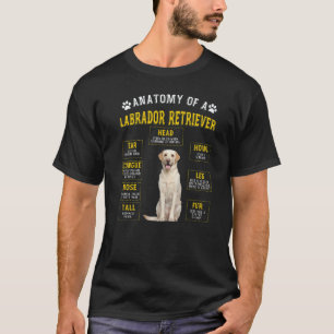 Camiseta Anatomía Labrador Retriever para mujeres hombres