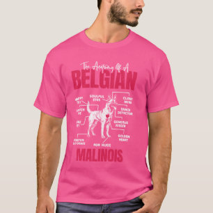 Camiseta ANATOMÍA Malinois DE UN PERRO DIVERTIDO DE MALINOI