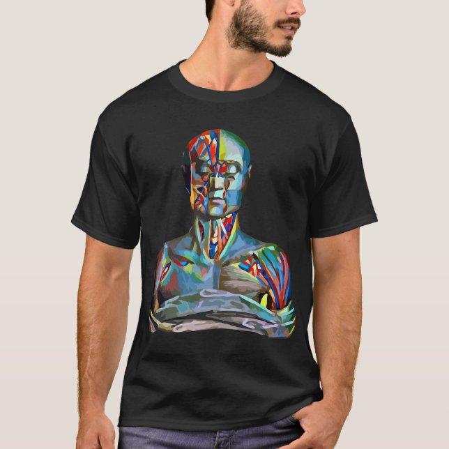 Camiseta Anatomía Muscle Man Colorful Abstract Art (Anverso)