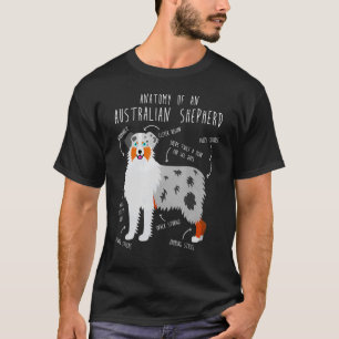 Camiseta Anatomía pastora australiana Mascota australiana P