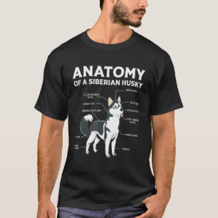 Camiseta Anatomía perro husky siberiano