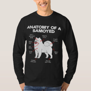 Camiseta Anatomía Perro Samoyed Perro Perro Perro Perro Per