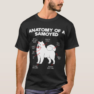 Camiseta Anatomía Perro Samoyed Perro Perro Perro Perro Per