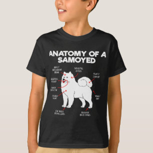 Camiseta Anatomía Perro Samoyed Perro Perro Perro Perro Per
