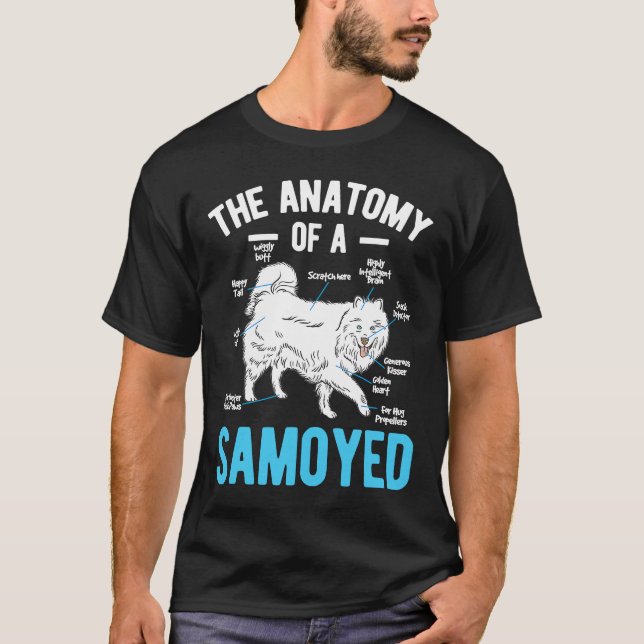 Camiseta Anatomía perro Samoyedo (Anverso)