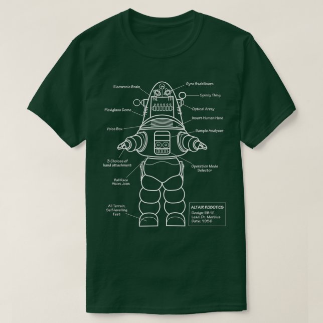 Camiseta Anatomía Robot (Diseño del anverso)