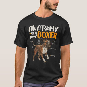 Camiseta Anatomía Vintage De Un Perro Boxer Loco Cachorro A