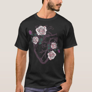 Camiseta Anatomía y flores cardiacas anatómicas florales