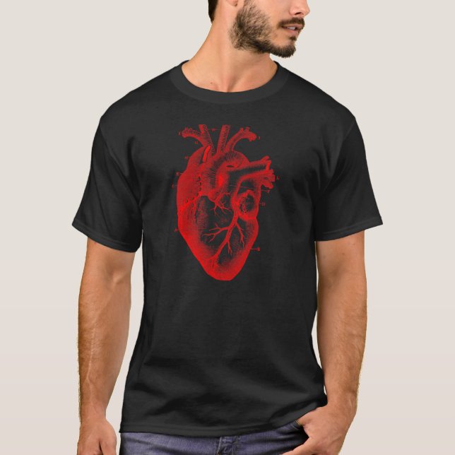 Camiseta anatómica de gran tamaño del corazón (Anverso)