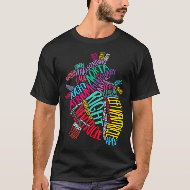 Camiseta Anatomical Heart Design Cardiac Cardiovascular Icu (Anverso)