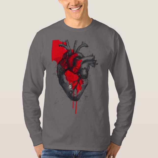 Camiseta Anatomical Heart Trash Polka Art Long Sleeve (Anverso)