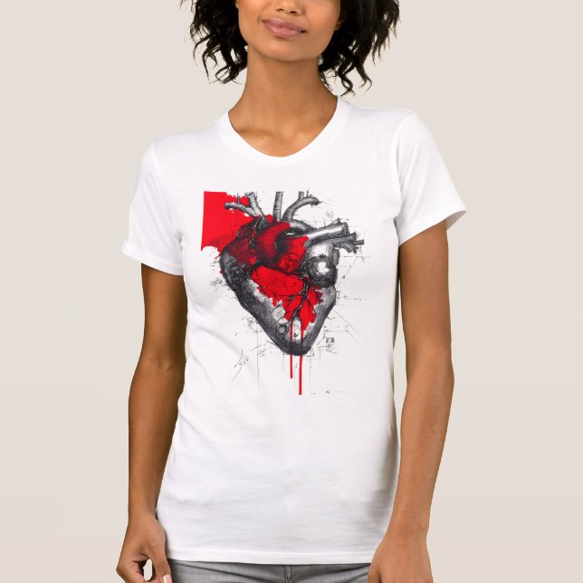 Camiseta Anatomical Heart Trash Polka Art Women's T-Shirt (Anverso)