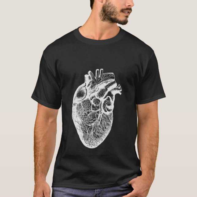 Camiseta Anatomical Human Heart Illustration Cardiologist V (Anverso)