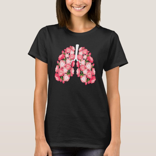 Camiseta Anatomical Lungs Flowers Medical Science Anatomy T (Anverso)
