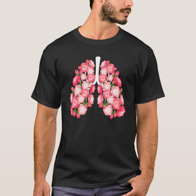 Camiseta Anatomical Lungs Flowers Medical Science Anatomy T (Anverso)