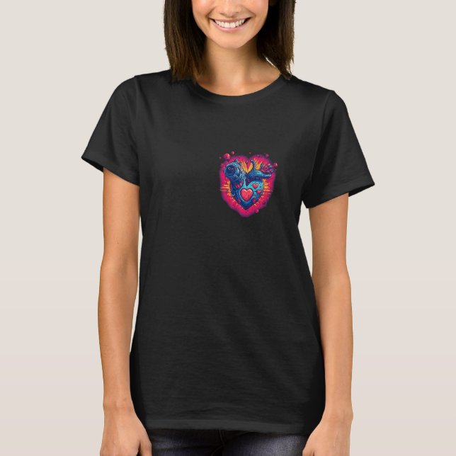 Camiseta Anatomical Mechanical Heart with Laser Gun Cyberpu (Anverso)