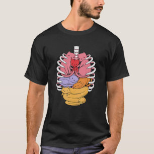 Camiseta AnatomiCat Anatomía Humana Gato Rayos X Amante de