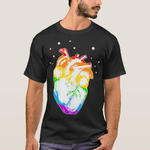 Camiseta Anatómico Corazón LGBTQ Orgullo Gay Bandera Arcoir
