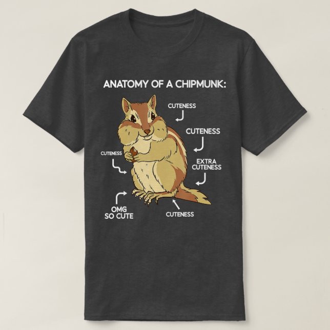 Camiseta Anatomy Cute Chipmunk (Diseño del anverso)