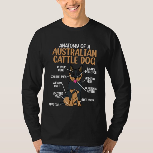 Camiseta Anatomy Of A Australian Cattle Dog (Anverso)