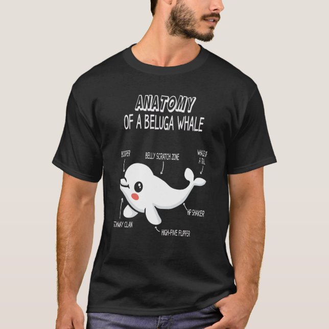 Camiseta Anatomy Of A Beluga Whale Beluga White Whale narwh (Anverso)