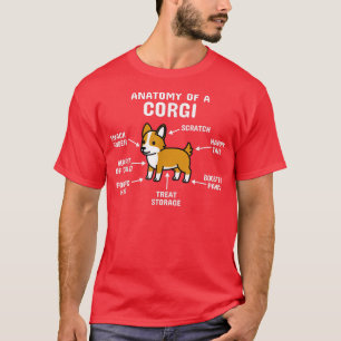 Camiseta Anatomy Of A Corgi Dog T-Shirt