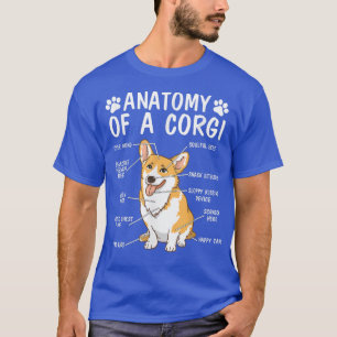 Camiseta Anatomy Of A Corgi Funny Cute Dog Corgi Mom Corgi 