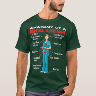 Camiseta Anatomy of a Dental Assistant  Funny Dental Assist