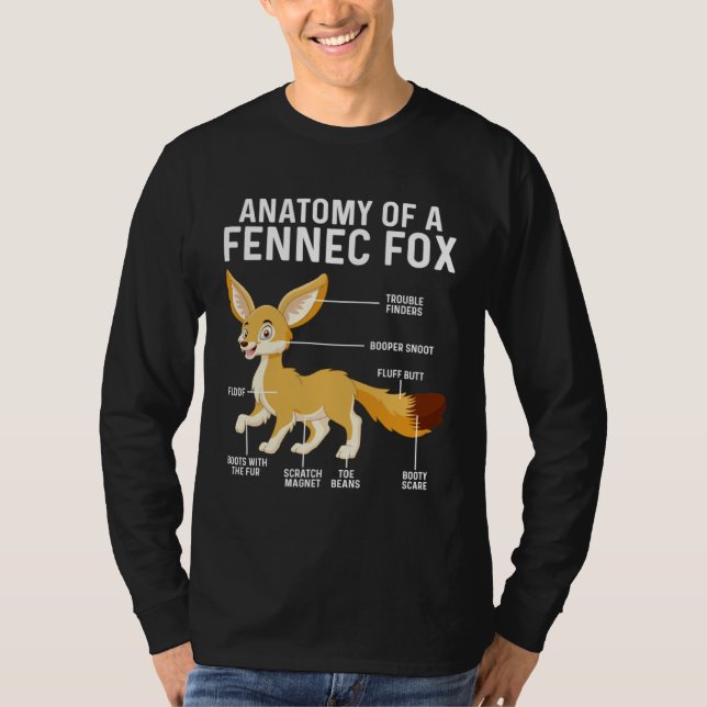 Camiseta Anatomy Of A Fennec Fox  Fennec Foxes (Anverso)