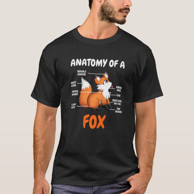 Camiseta Anatomy Of a Fox  animal Sweet carnivore Fox (Anverso)