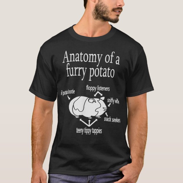 Camiseta Anatomy of a furry potato  Guinea Pig  (Anverso)