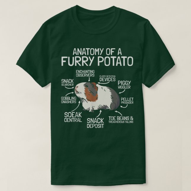 Camiseta Anatomy Of A Furry Potato  Guinea Pig  (Diseño del anverso)