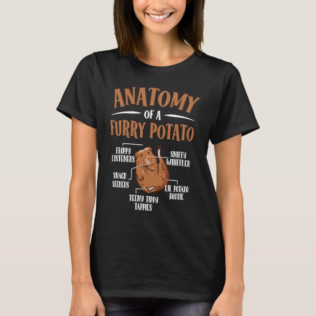 Camiseta Anatomy Of A Furry Potato Guinea Pig  2 (Anverso)