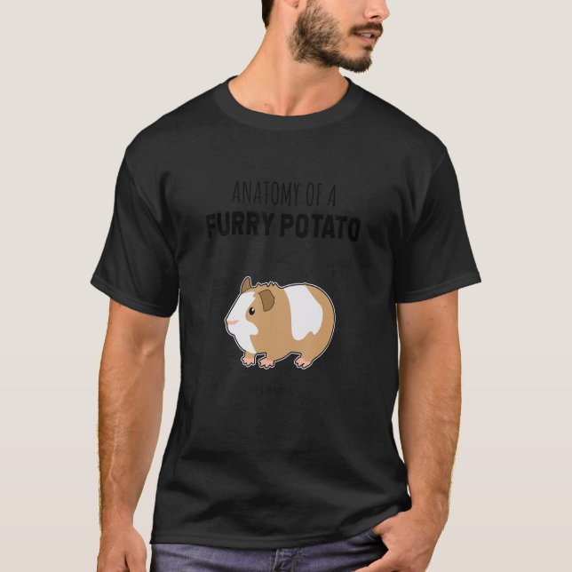 Camiseta Anatomy Of A Furry Potatoe Graphic Owner Pet Cavy  (Anverso)