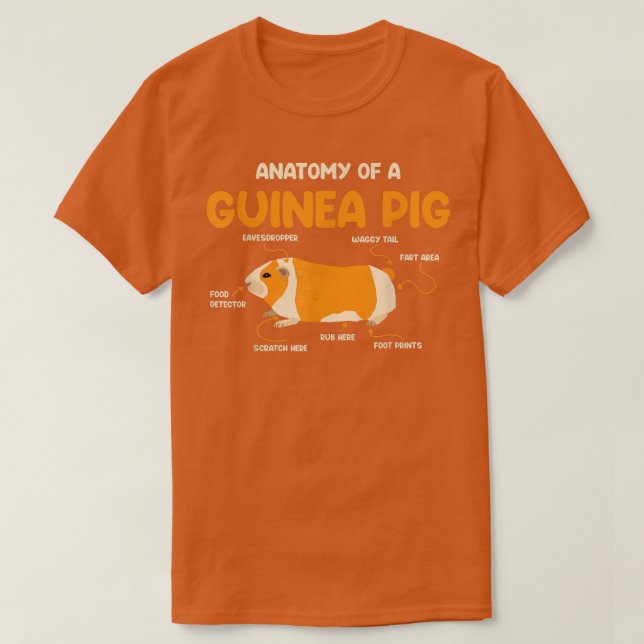 Camiseta Anatomy of a Guinea Pig Funny Furry Potato Lover  (Diseño del anverso)