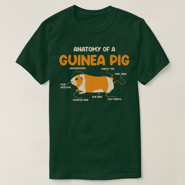 Camiseta Anatomy of a Guinea Pig Funny Furry Potato Lover  (Diseño del anverso)