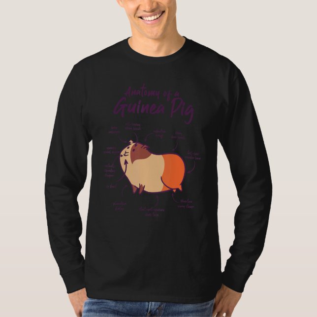 Camiseta Anatomy Of A Guinea Pig Graphic Owner Pet Cavy Ani (Anverso)