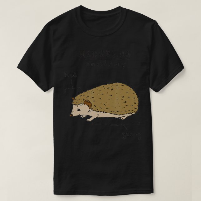 Camiseta Anatomy Of A Hedgehog Funny Illustration Hed Gehog (Diseño del anverso)