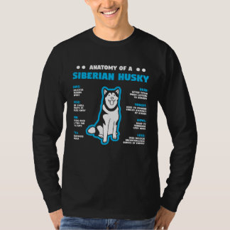 Camiseta Anatomy of A Husky Siberian Dog Owner