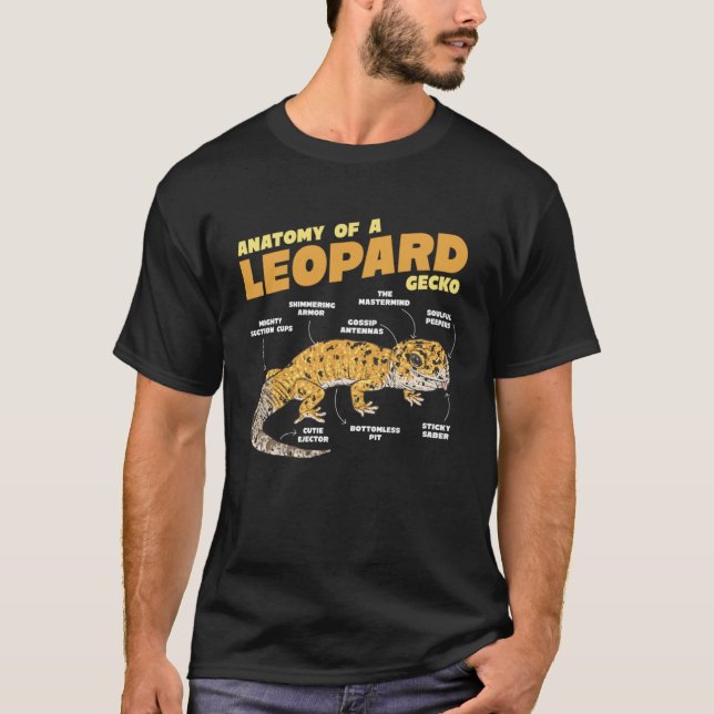 Camiseta Anatomy of A Leopard Gecko Lizard (Anverso)