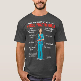 Camiseta Anatomy Of A Nurse Practitioner - Nurse Practition