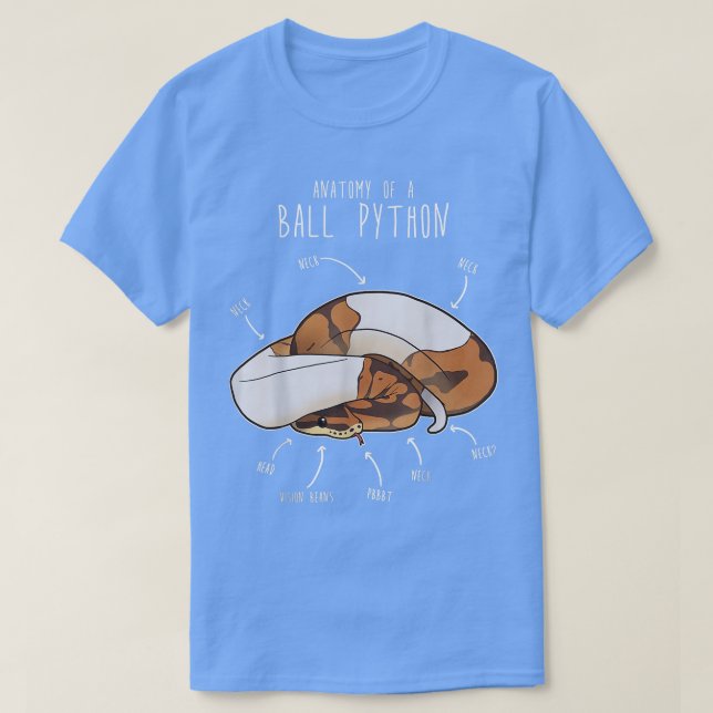 Camiseta Anatomy of a Piebald Ball Python Snake Lover Gift  (Diseño del anverso)