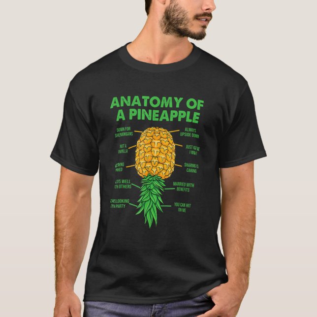 Camiseta Anatomy Of A Pineapple Men Women Upside Down Pinea (Anverso)