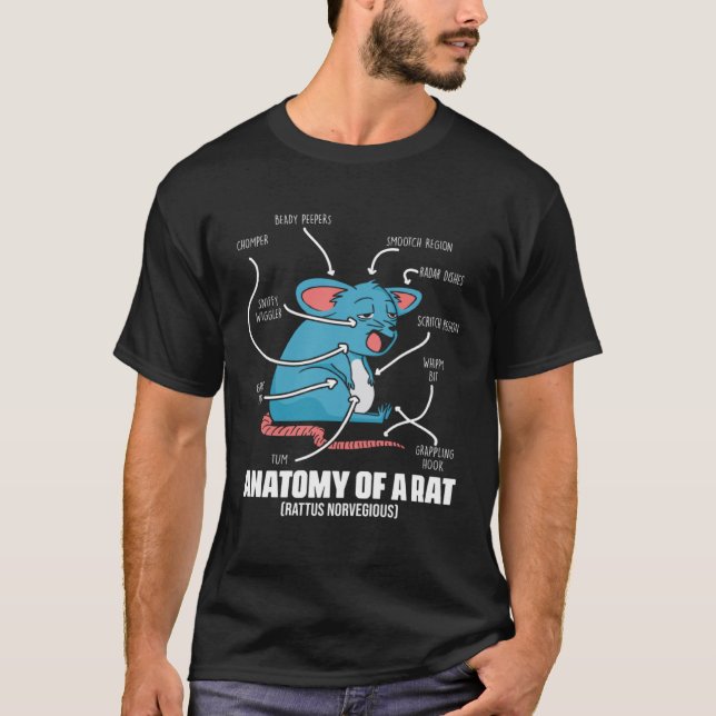 Camiseta Anatomy Of A Rat  Definition for Mouse Rodent (Anverso)