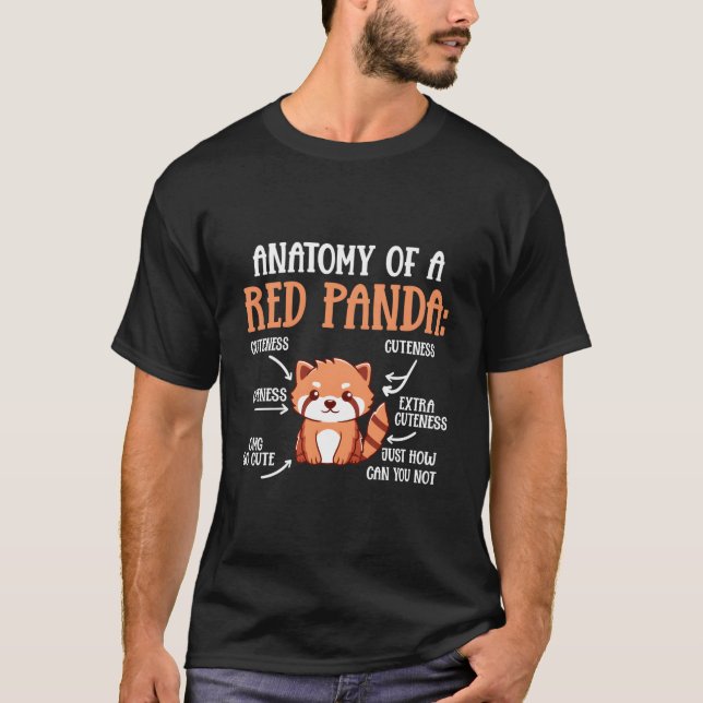 Camiseta Anatomy Of A Red Panda Science Zoologist Panda (Anverso)