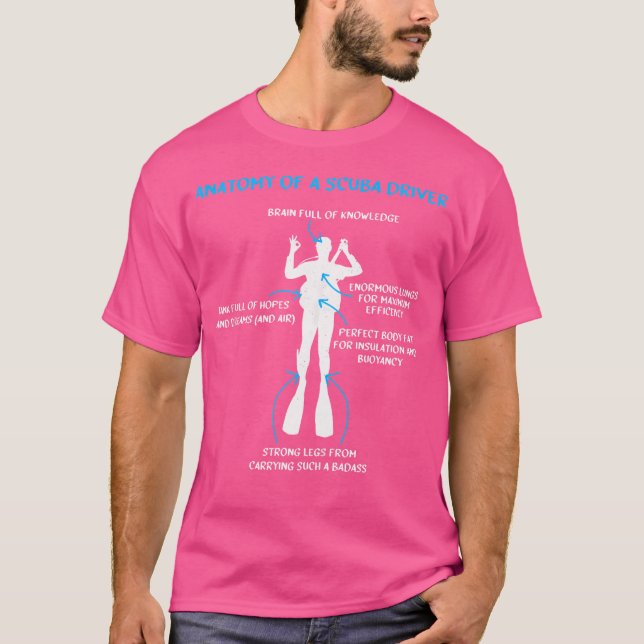 Camiseta Anatomy Of A Scuba Diver Scuba Diving (Anverso)