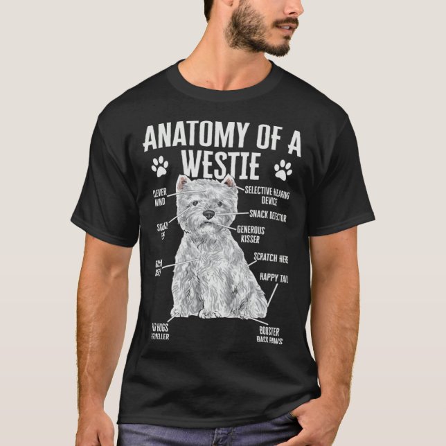 Camiseta Anatomy Of A Westie West Highland White Terrier (Anverso)