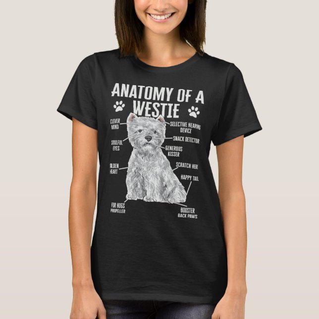 Camiseta Anatomy Of A Westie West Highland White Terrier (Anverso)