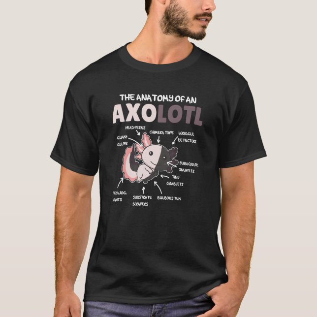 Camiseta Anatomy Of an Chimera Axolotl Sweet Axolotl Explan (Anverso)